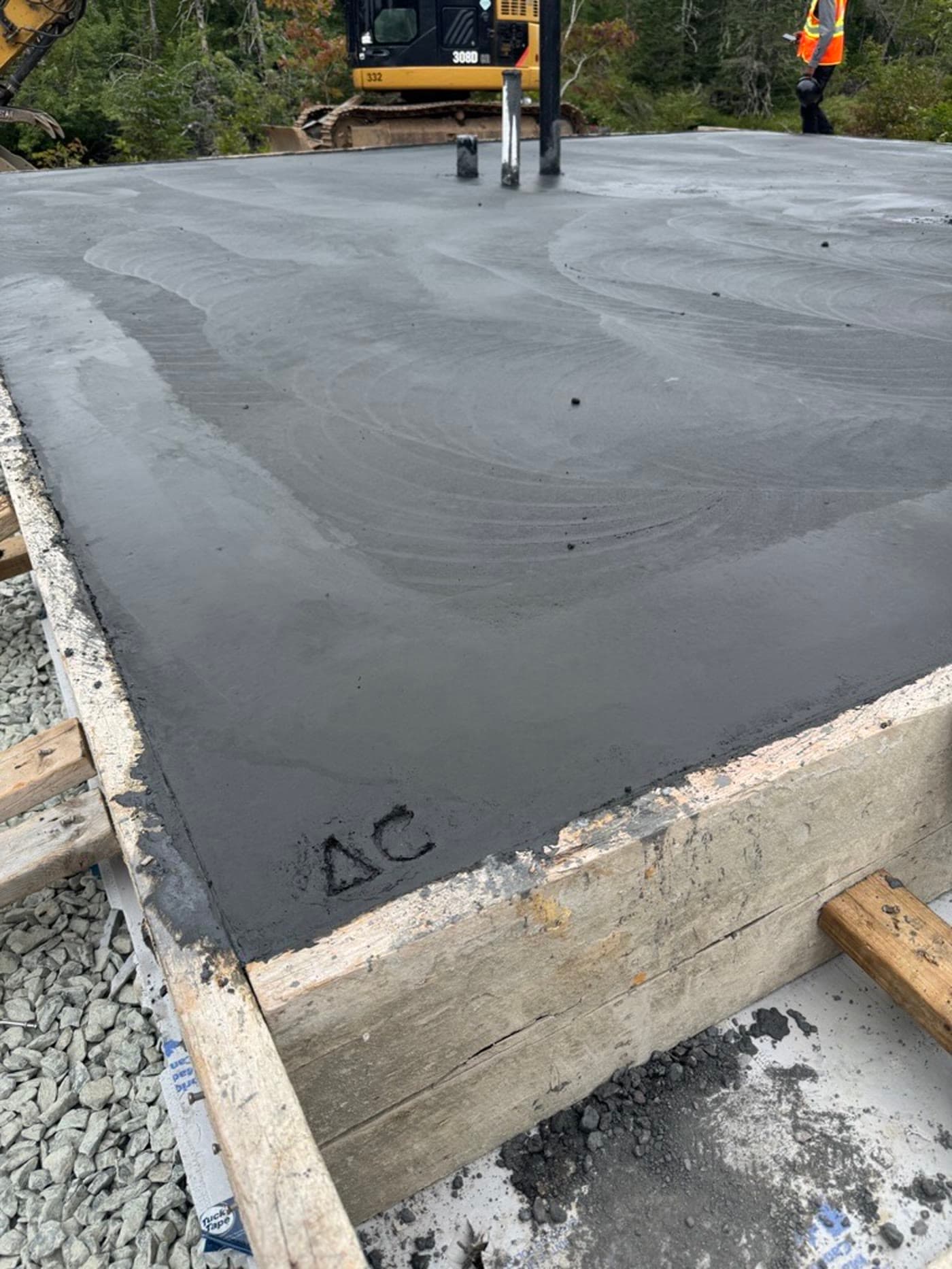 ΔC stamped in the CarbonRun outdoor silo foundation