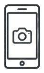 Smartphone capturing an aggregate sample