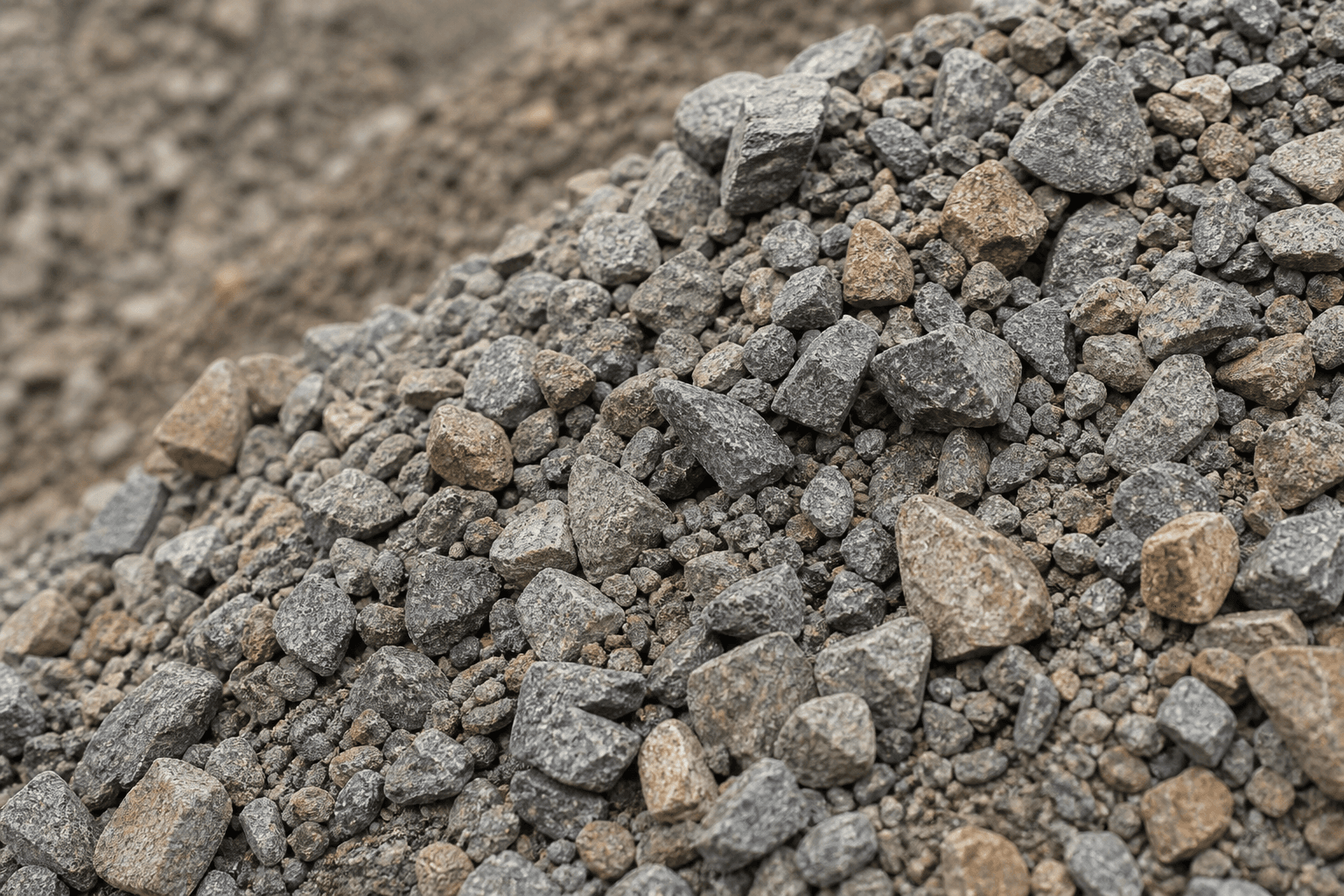 Crushed stone and gravel aggregate materials